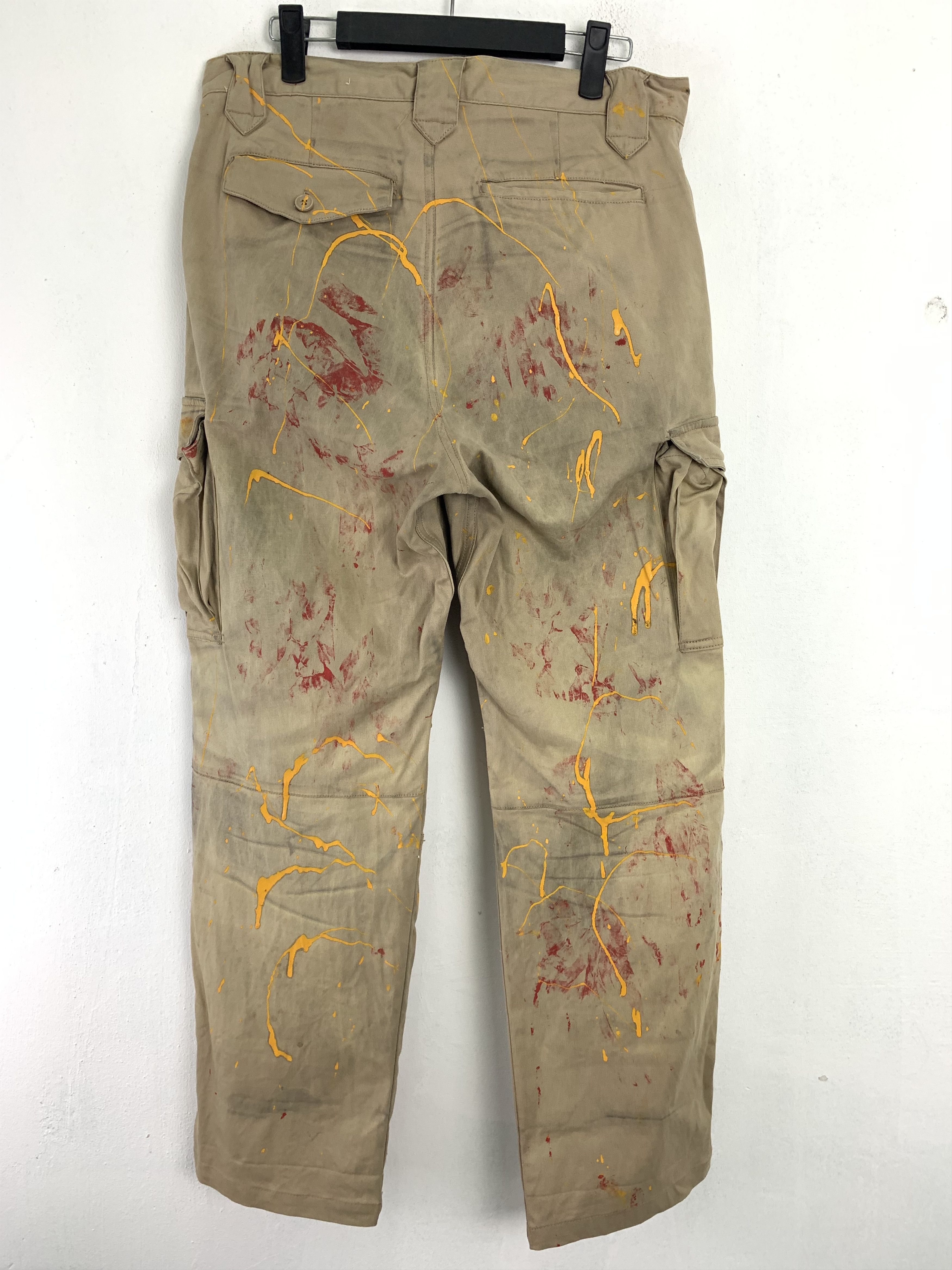 Japanese Brand Cargo Pants Painted Design Hand Vtg Streetwear Size US 30 / EU 46 - 10 Thumbnail