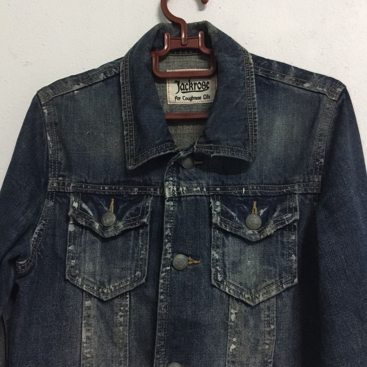 Japanese Brand Real Clothing Jackrose Rare painted design denim jacket Size US S / EU 44-46 / 1 - 4 Thumbnail