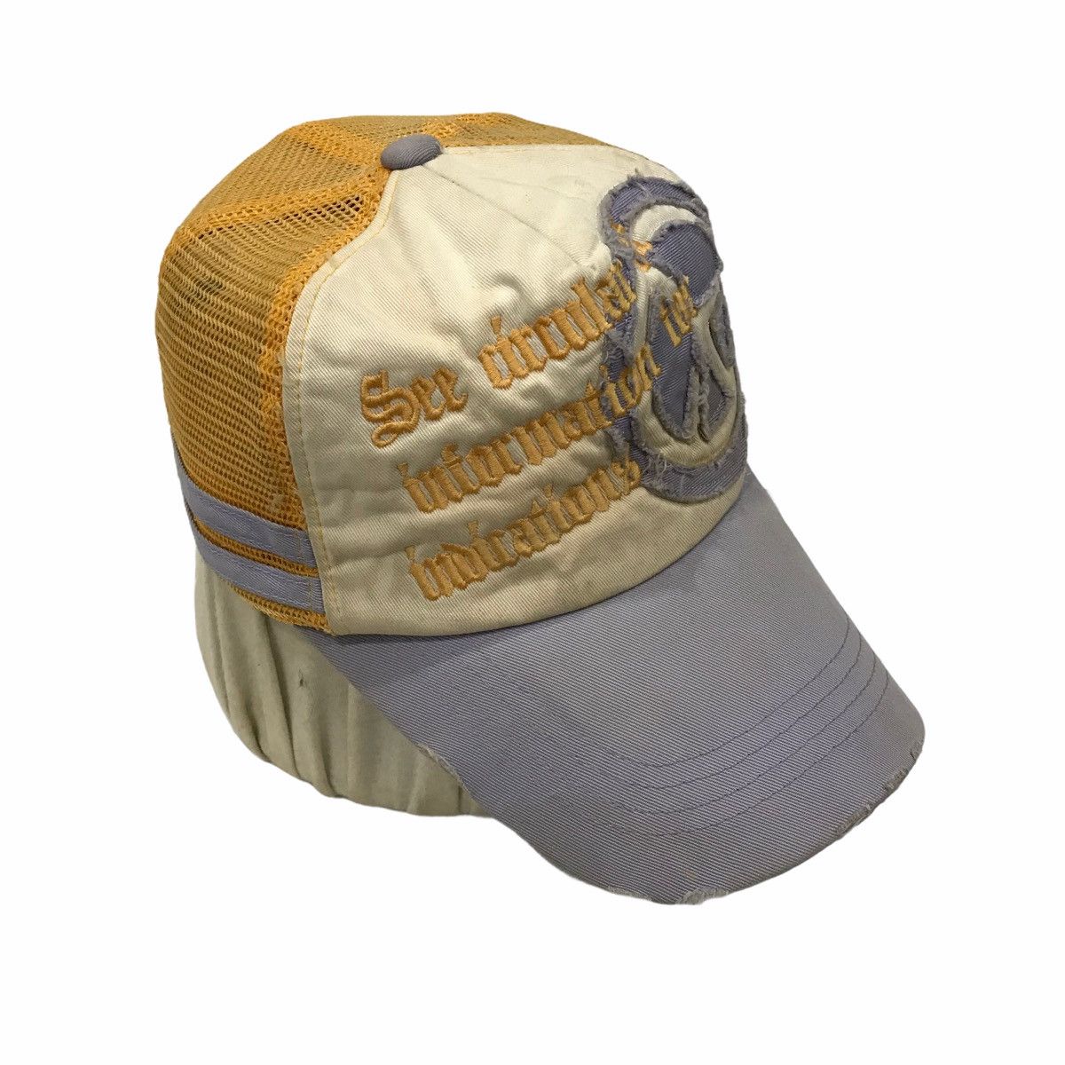 Designer Distressed Trucker Hats Caps Size ONE SIZE - 2 Thumbnail