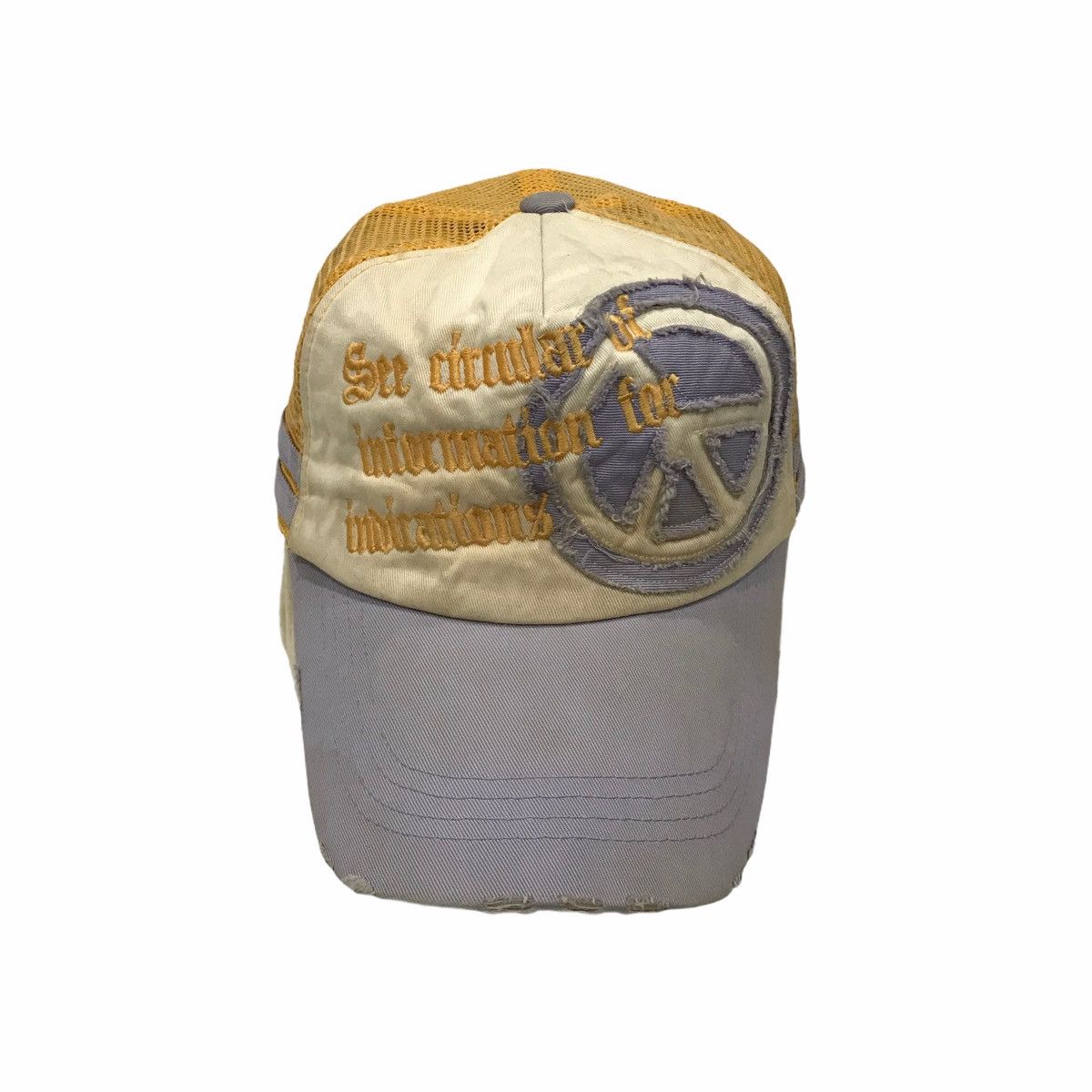 Designer Distressed Trucker Hats Caps Size ONE SIZE - 3 Thumbnail