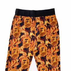 BAPE Flame Slim Sweatpants Orange Men's - SS20 - US