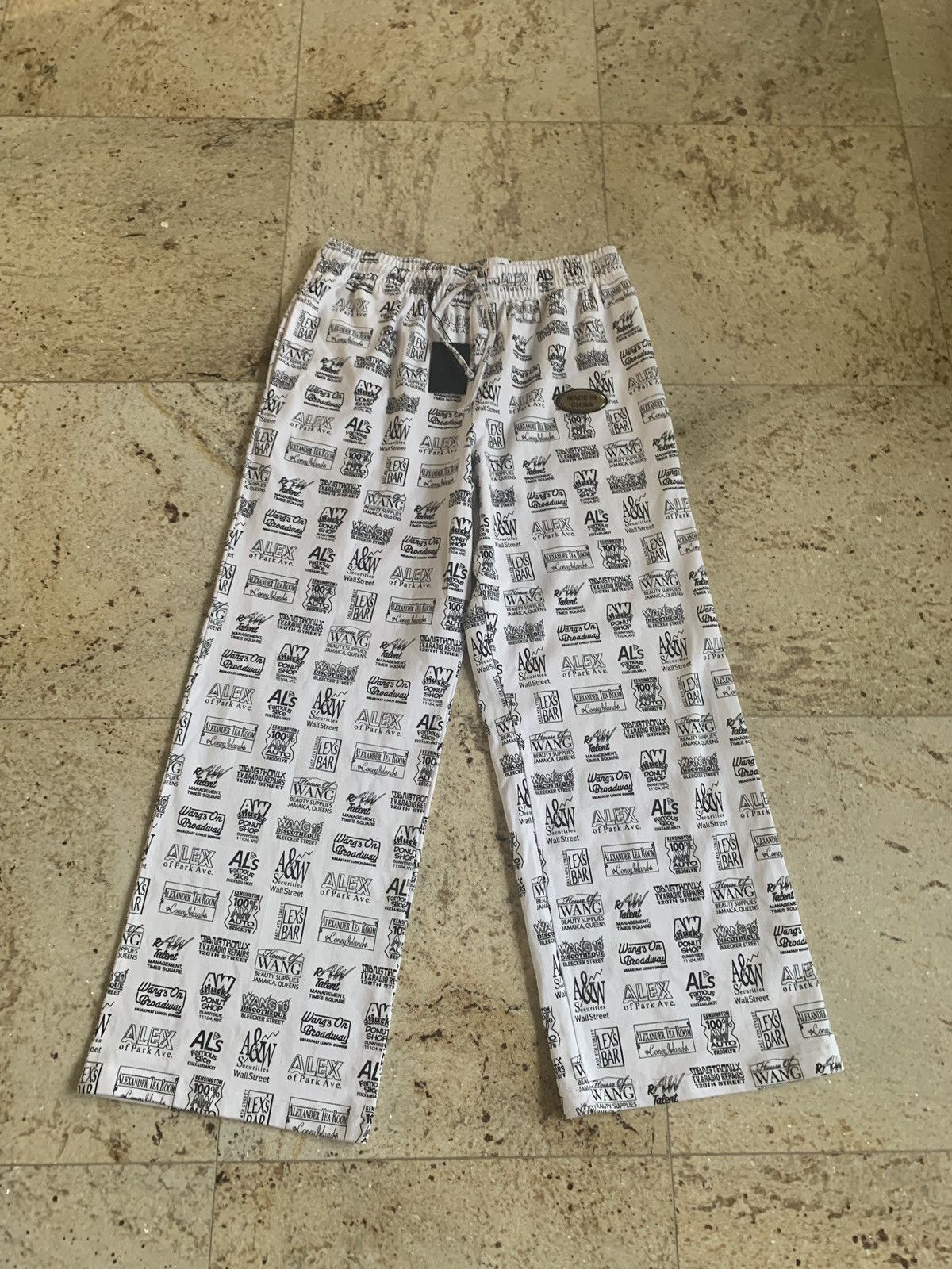 Alexander Wang Logo All Over Pants in White Size US 34 / EU 50 - 3 Thumbnail