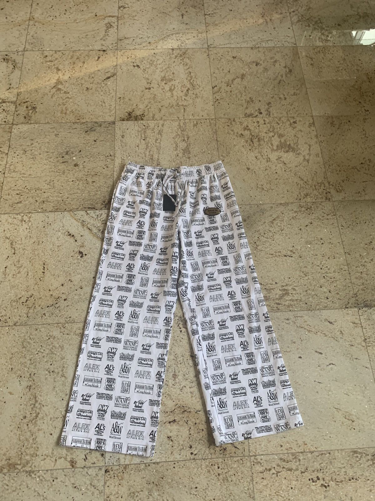 Alexander Wang Logo All Over Pants in White Size US 34 / EU 50 - 1 Thumbnail