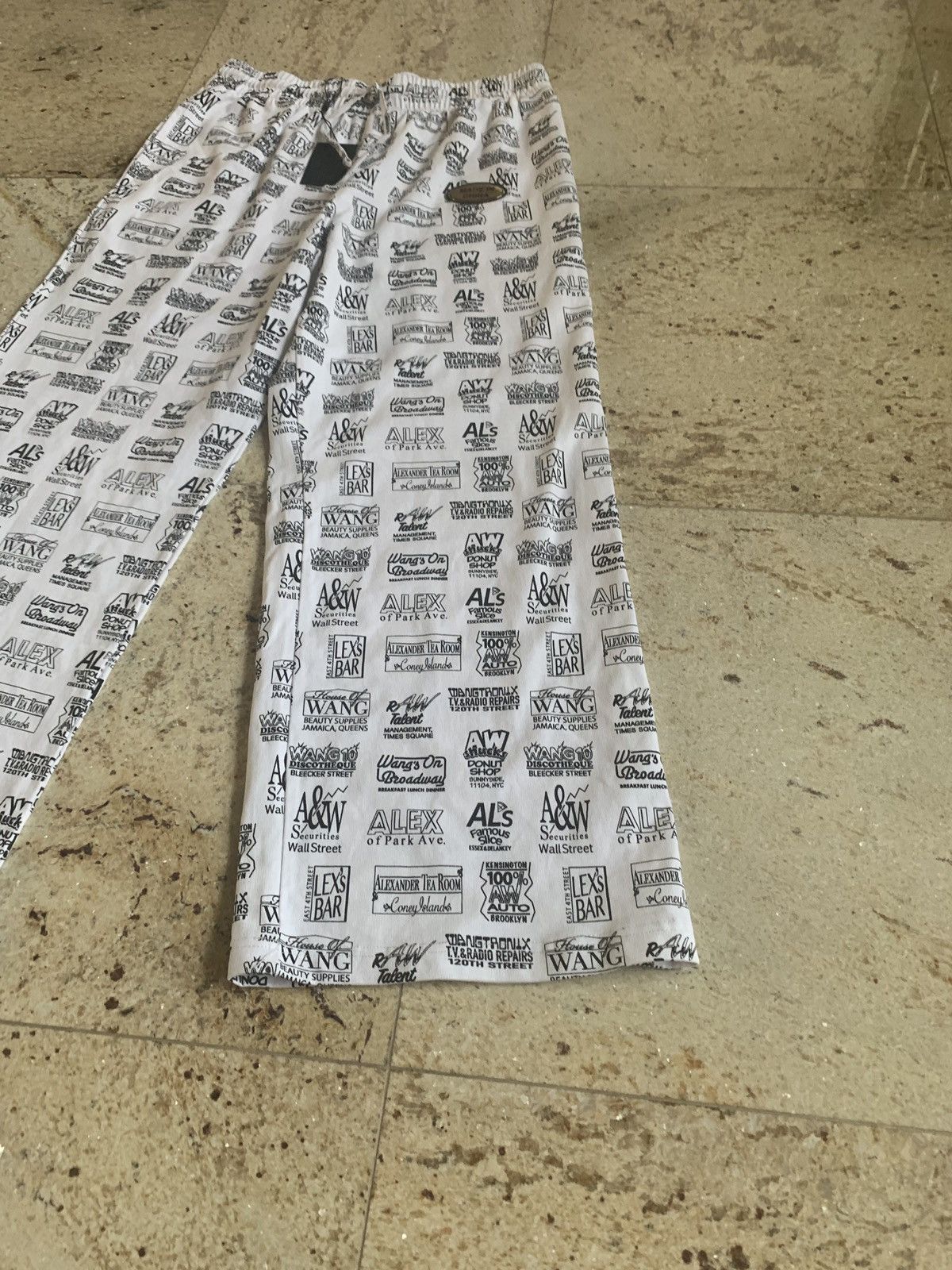 Alexander Wang Logo All Over Pants in White Size US 34 / EU 50 - 8 Thumbnail