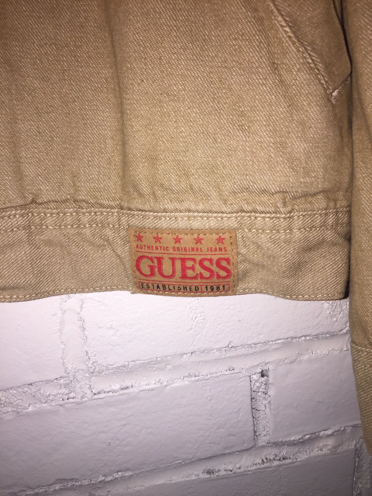 Guess Guess Khaki Denim Jacket Size US S / EU 44-46 / 1 - 3 Thumbnail