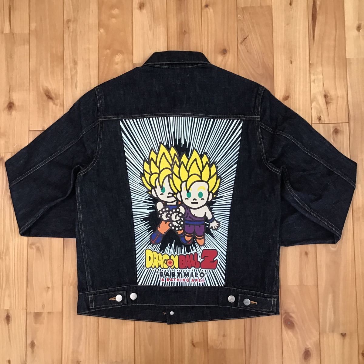 image of Bape × Dragon Ball Z Denim Jacket Goku, Men's (Size Small)