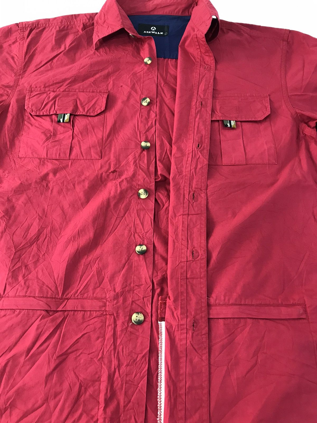 Airwalk × Vintage Airwalk Shirt Button Up Plain Single Pocket Classic Design Size US L / EU 52-54 / 3 - 4 Thumbnail