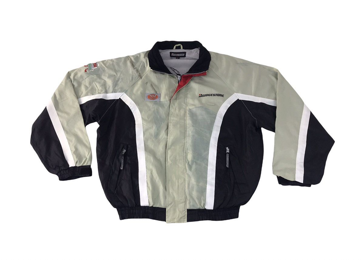 Vintage Bridgestone Windbreaker Nylon Jacket Big Logo Winter Wear Size US XL / EU 56 / 4 - 1 Thumbnail