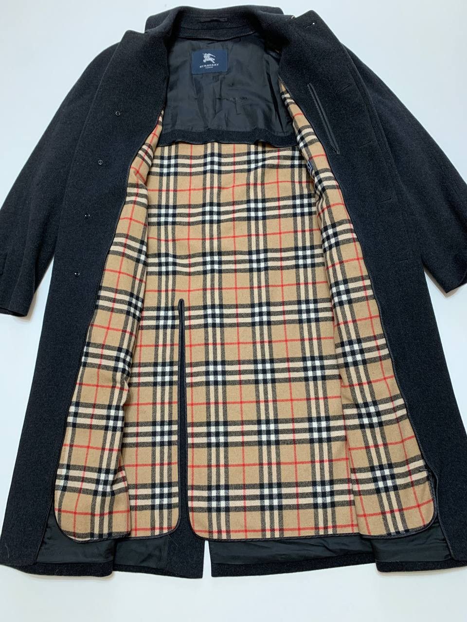 Burberry Burberry wool nova check black trench coat Size US L / EU 52-54 / 3 - 3 Thumbnail