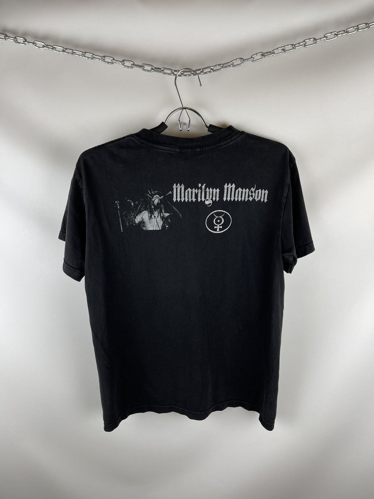 Band Tees × Marilyn Manson × Vintage Marilyn Manson vintage big logo band tee shirt Size US M / EU 48-50 / 2 - 2 Thumbnail