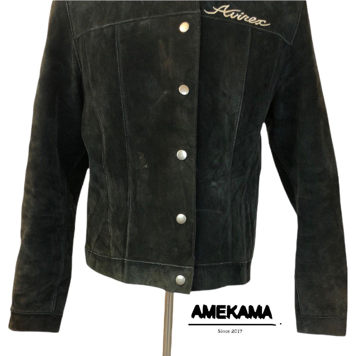 Avirex Rare!! Archival Avirex Suede Leather Jacket Size US M / EU 48-50 / 2 - 8 Thumbnail