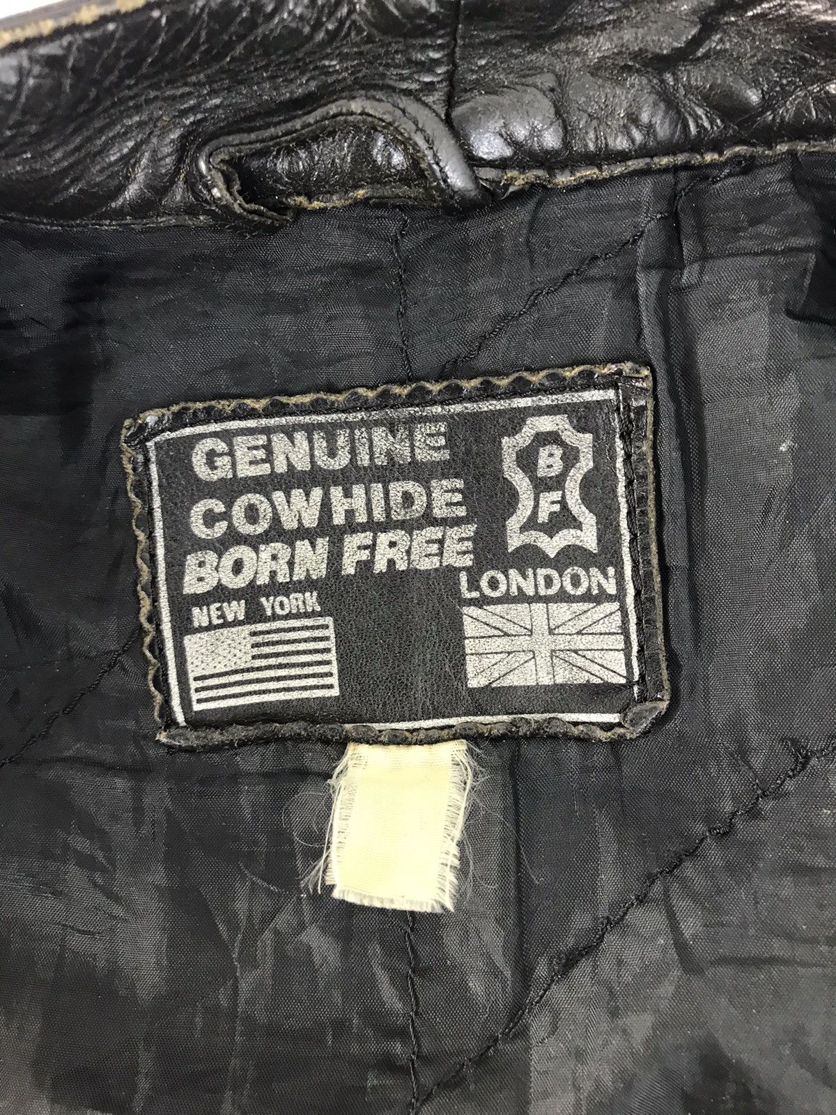 Vintage Born Free New York London Suede Cow Hide Bikers Punk Jacket Size US S / EU 44-46 / 1 - 5 Thumbnail