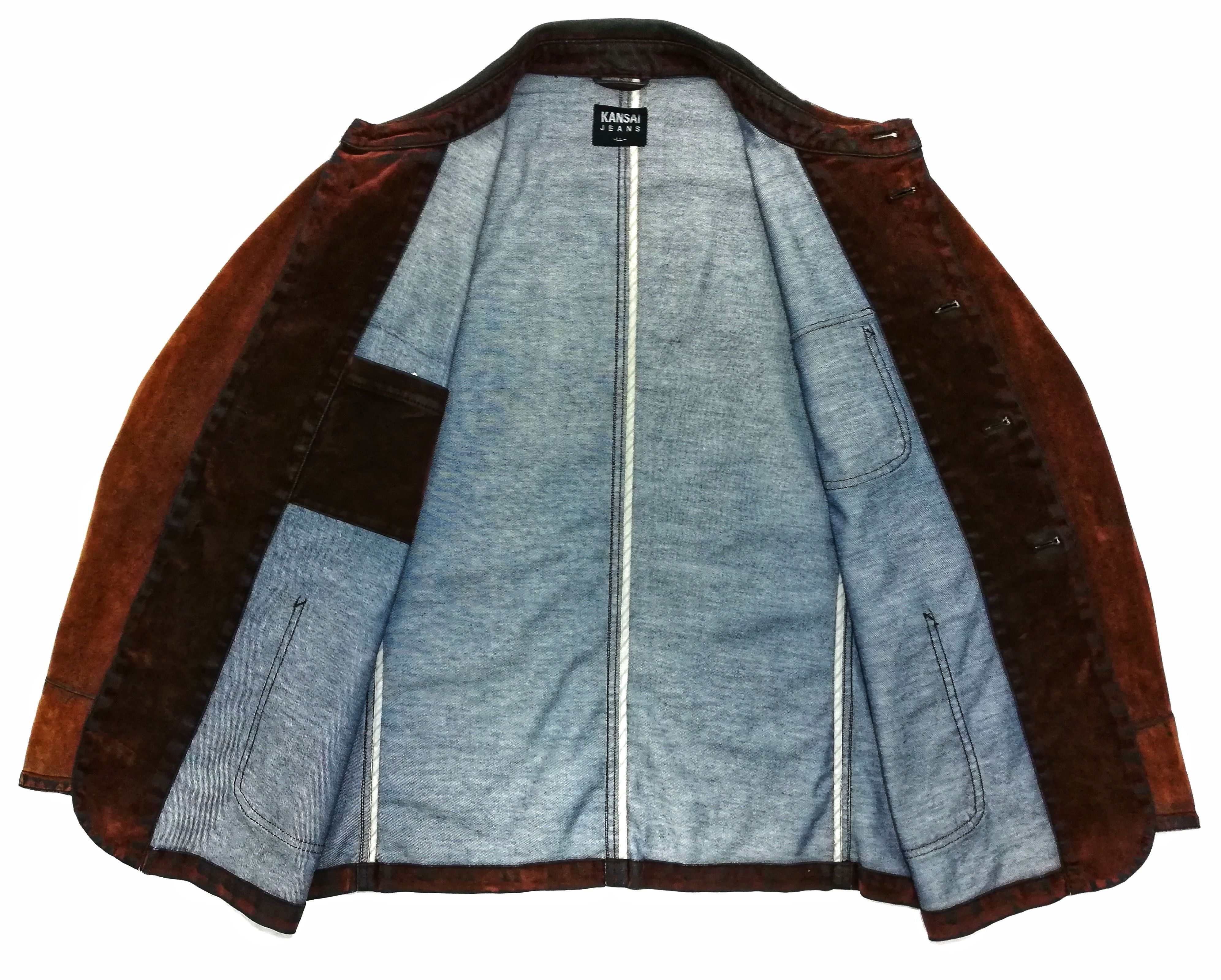 Kansai Yamamoto × Velvet 🔥DOPE!! Kansai Jeans Denim Velvet Worker Dark Brown Jacket Size US L / EU 52-54 / 3 - 2 Thumbnail