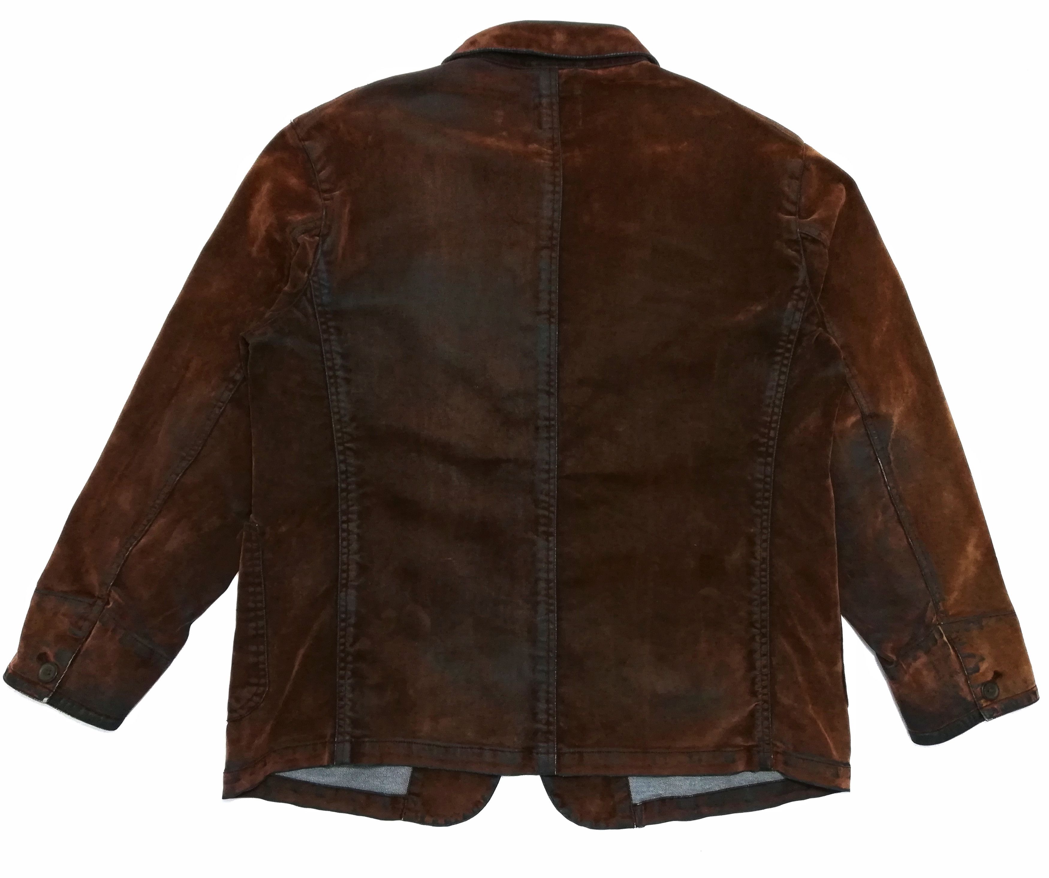 Kansai Yamamoto × Velvet 🔥DOPE!! Kansai Jeans Denim Velvet Worker Dark Brown Jacket Size US L / EU 52-54 / 3 - 15 Thumbnail