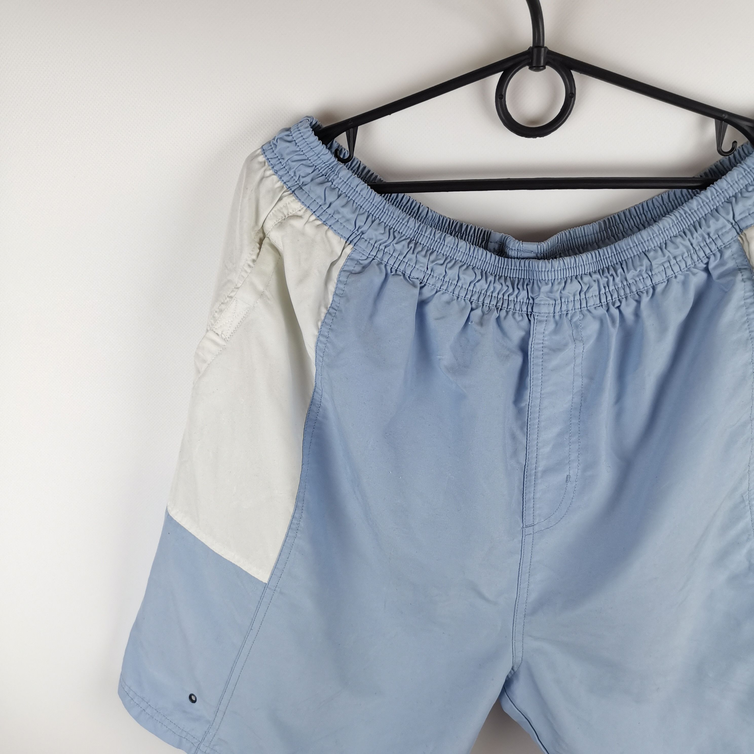 Vintage × Yves Saint Laurent Yves Saint Laurent vintage blue white big logo shorts Size US 36 / EU 52 - 3 Thumbnail