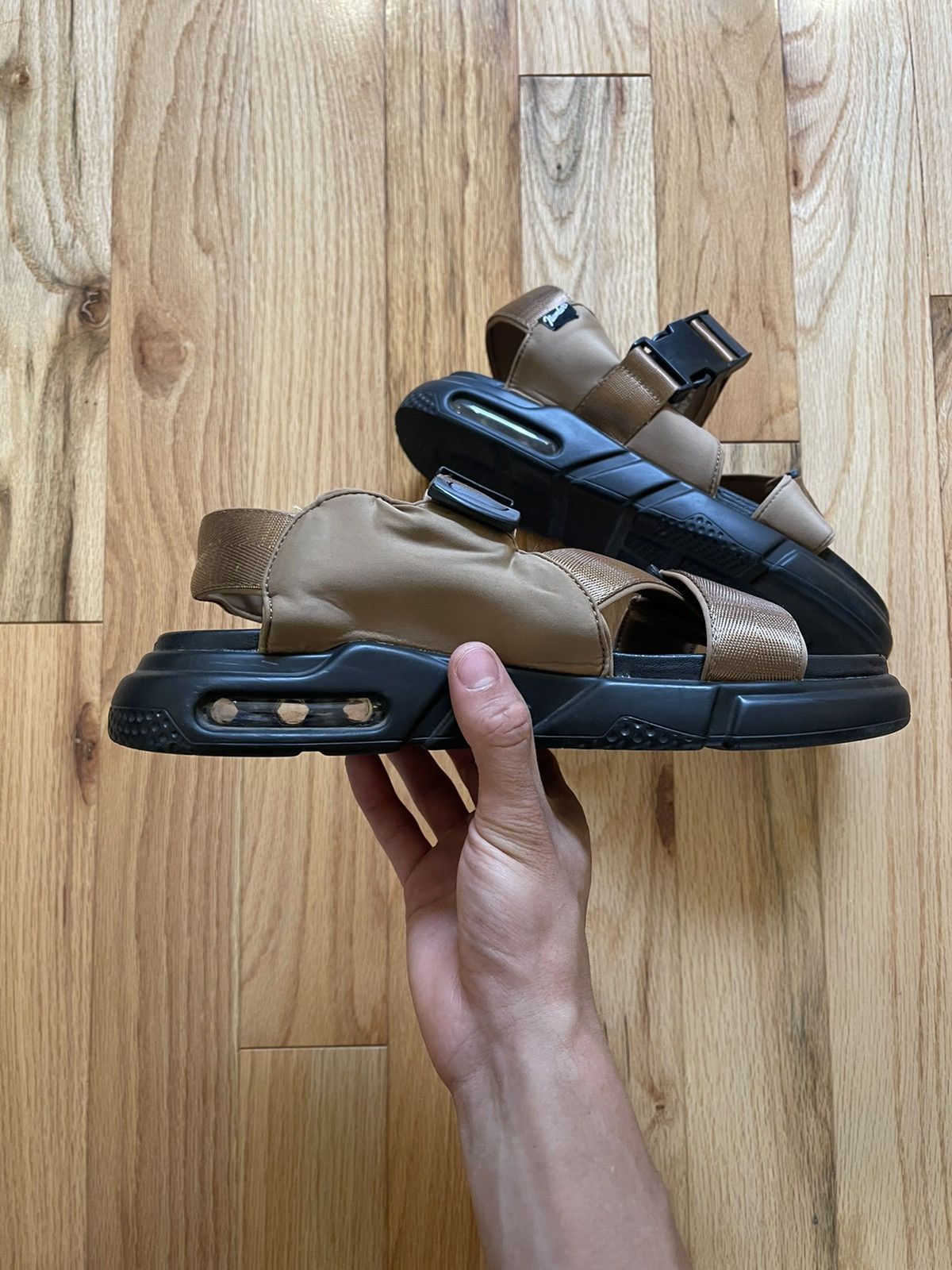 Number (N)ine Number (N)ine Cargo Strap Brown/Black Sandals Size US 8 / EU 41 - 3 Thumbnail