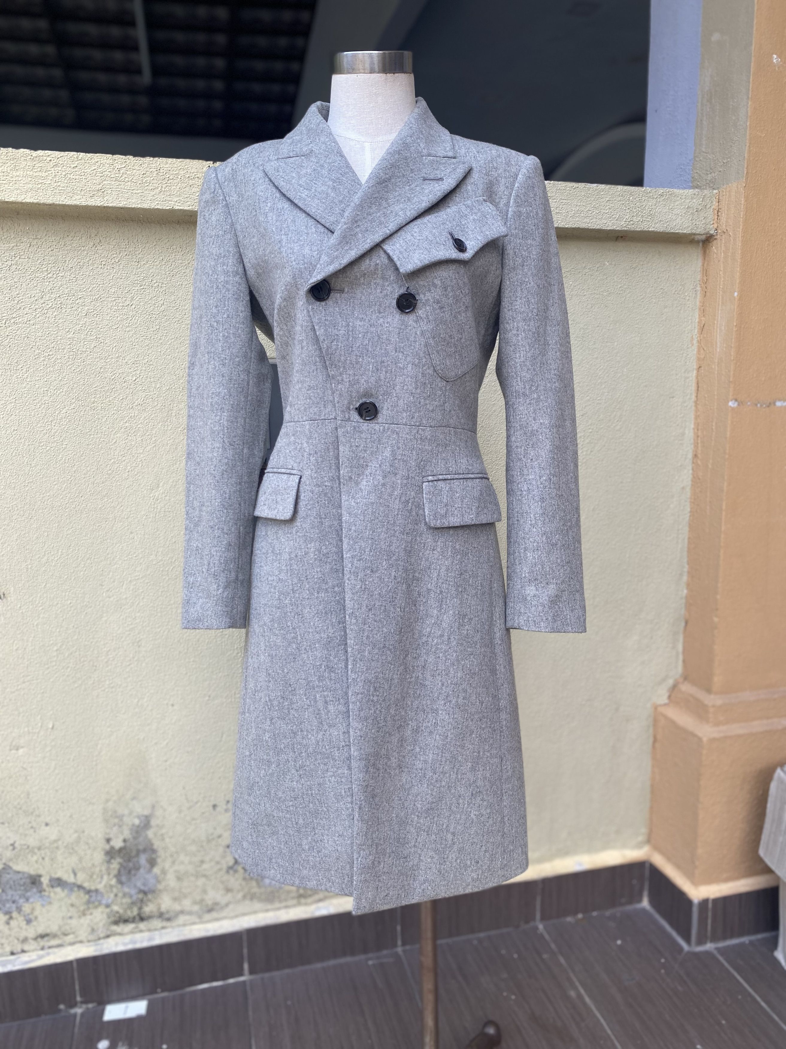 vintage grey coat