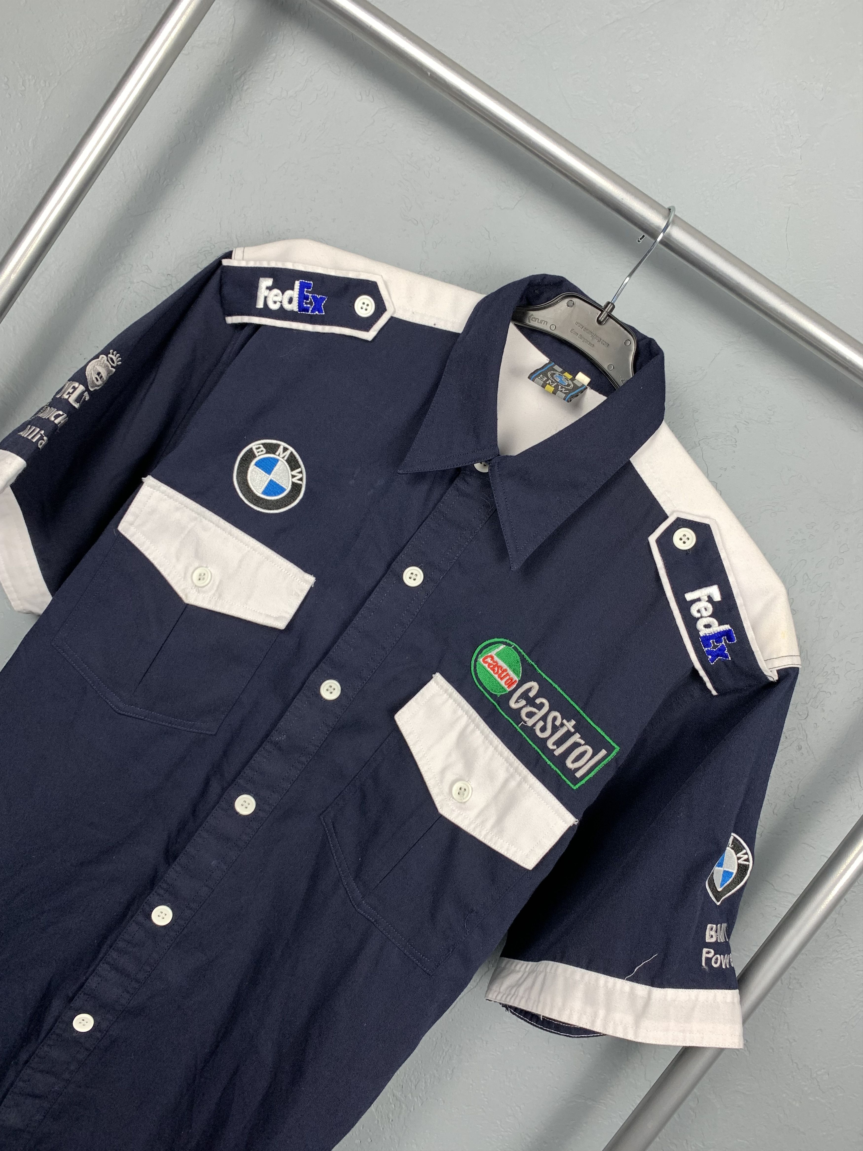 BMW × Vintage BMW William F1 Team Short Sleeve Shirt Size US XL / EU 56 / 4 - 2 Thumbnail