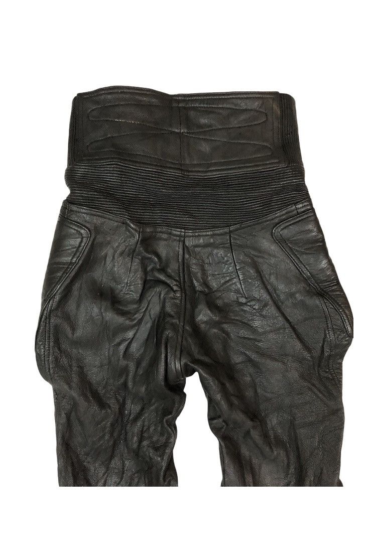 Leather Black Leather Biker Motorcycle Trousers Size US 28 / EU 44 - 6 Thumbnail