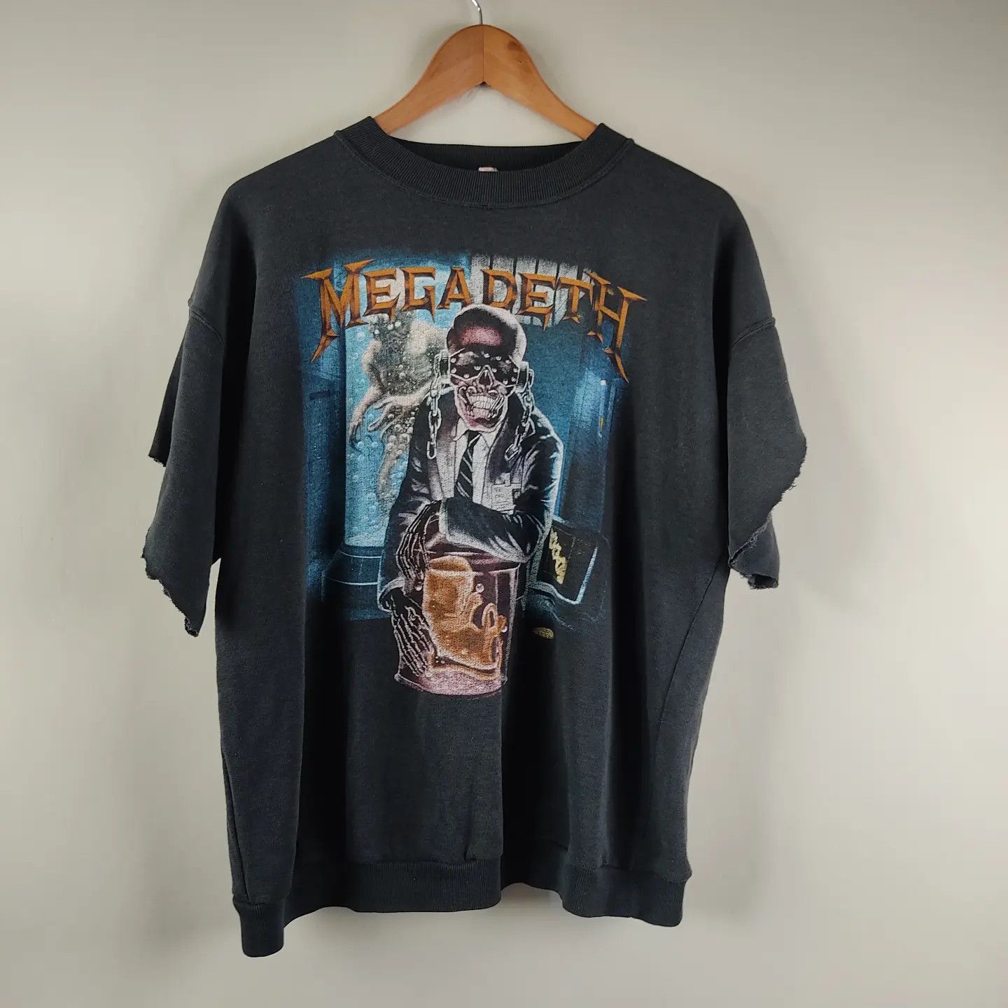 Band Tees × Megadeth × Vintage 1991 Megadeth Vic Rattlehead Hangar 18 Size US L / EU 52-54 / 3 - 1 Thumbnail