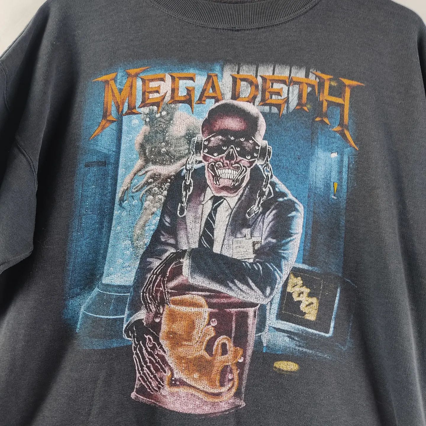 Band Tees × Megadeth × Vintage 1991 Megadeth Vic Rattlehead Hangar 18 Size US L / EU 52-54 / 3 - 2 Thumbnail