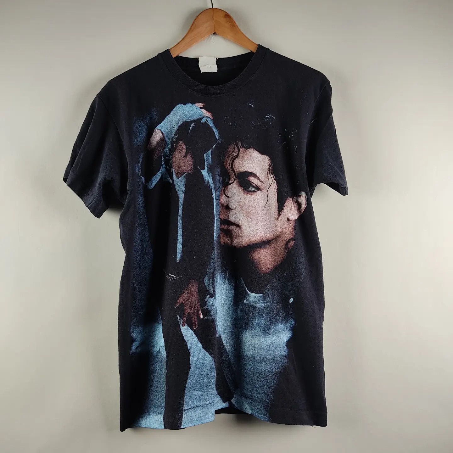Band Tees × Michael Jackson × Vintage 1992 Michael Jackson Dangerous all over Print Size US L / EU 52-54 / 3 - 1 Thumbnail