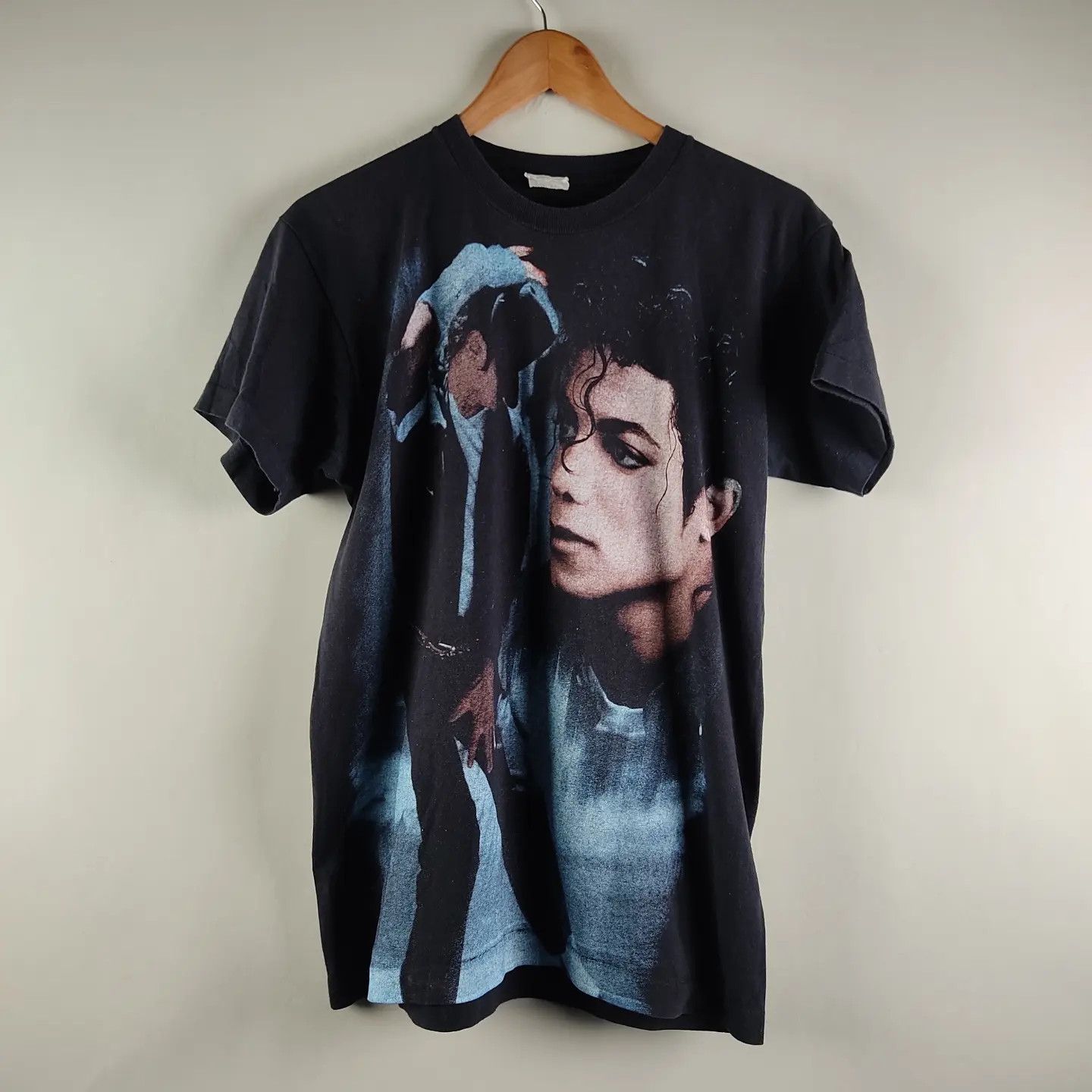 Band Tees × Michael Jackson × Vintage 1992 Michael Jackson Dangerous all over Print Size US L / EU 52-54 / 3 - 7 Thumbnail