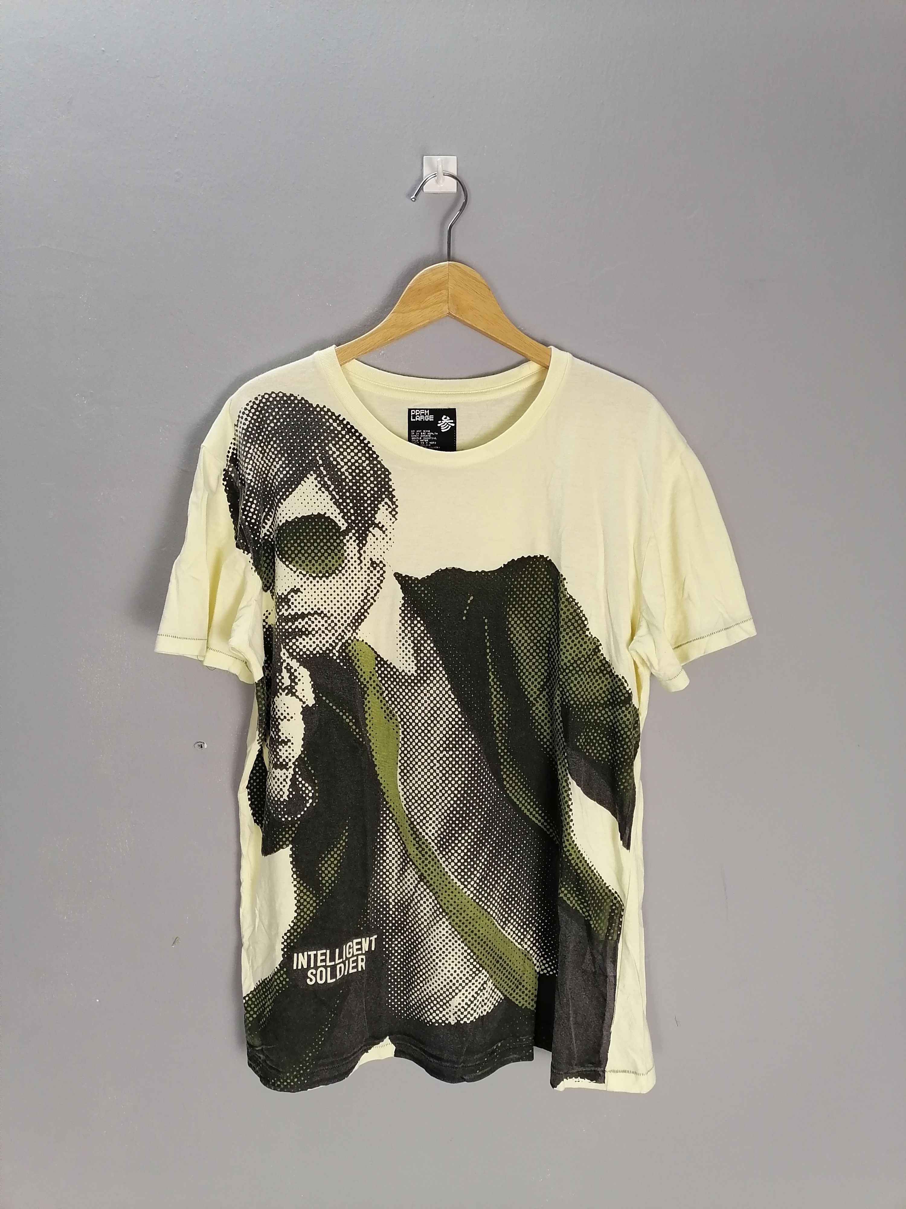image of Ppfm Intelligent Soldier Full Printed T-Shirts in Yellow, Men's (Size Medium)