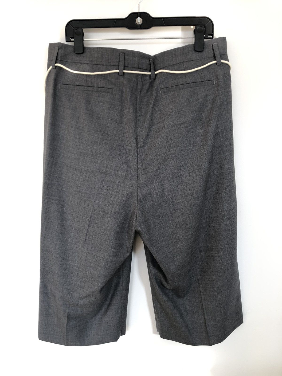 Maison Margiela grey wool cropped poplin pants with rope belt Size US 34 / EU 50 - 3 Thumbnail