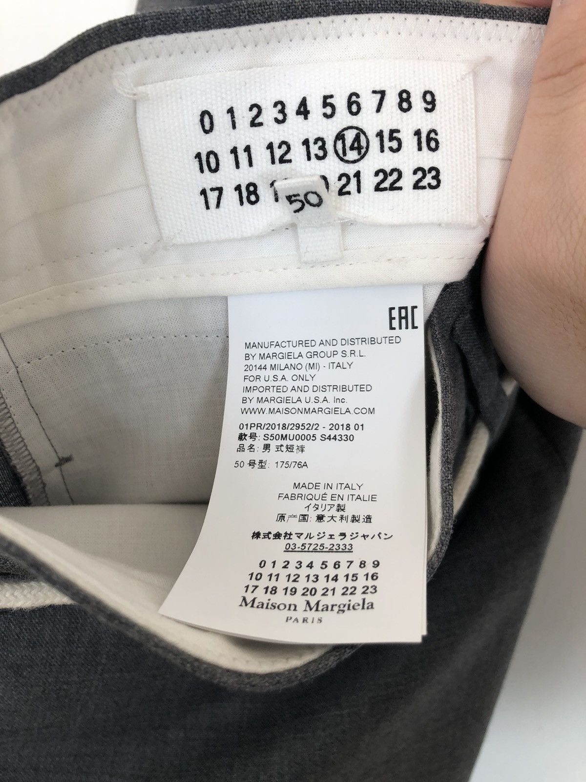 Maison Margiela grey wool cropped poplin pants with rope belt Size US 34 / EU 50 - 6 Thumbnail