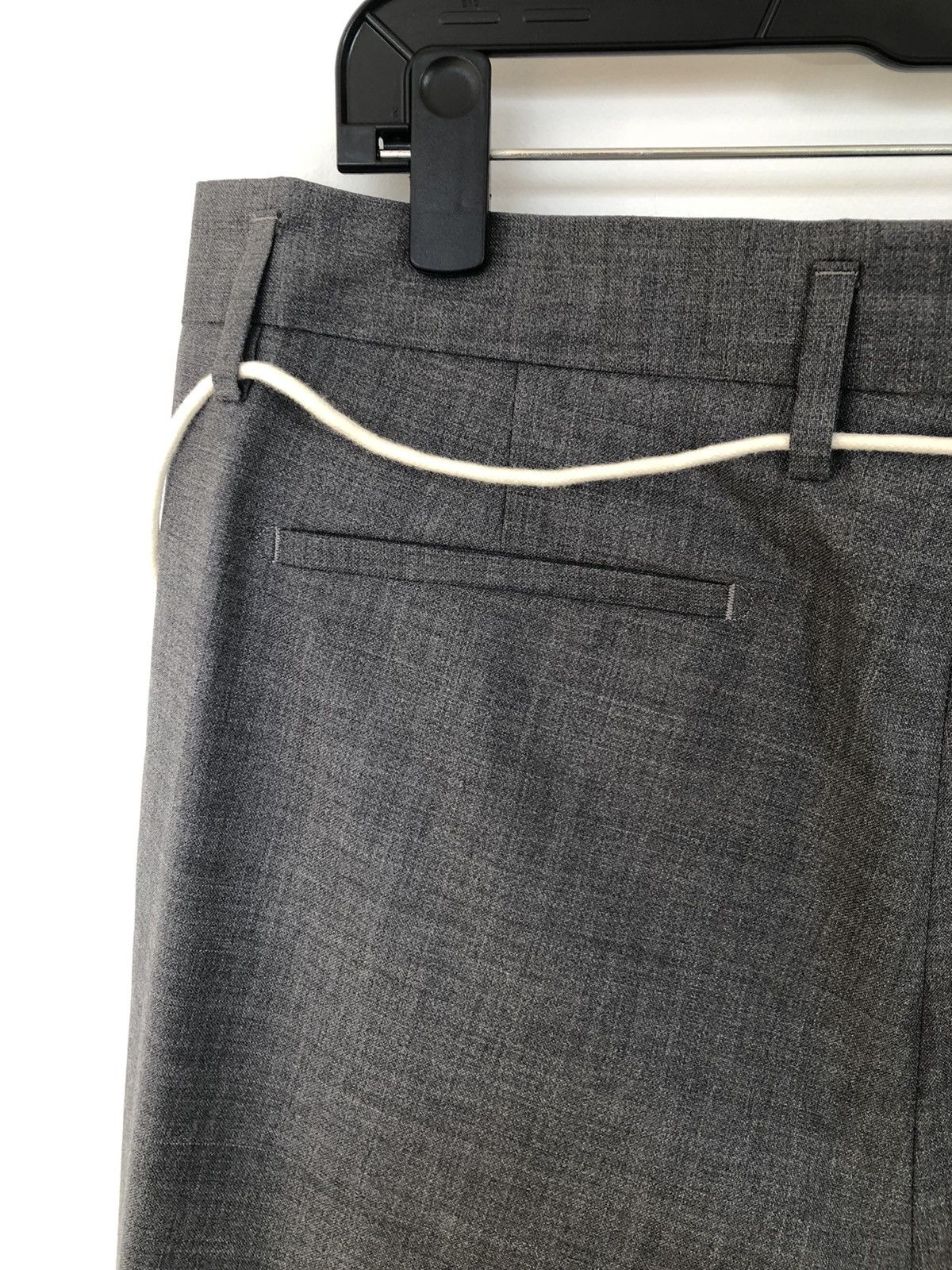 Maison Margiela grey wool cropped poplin pants with rope belt Size US 34 / EU 50 - 5 Thumbnail