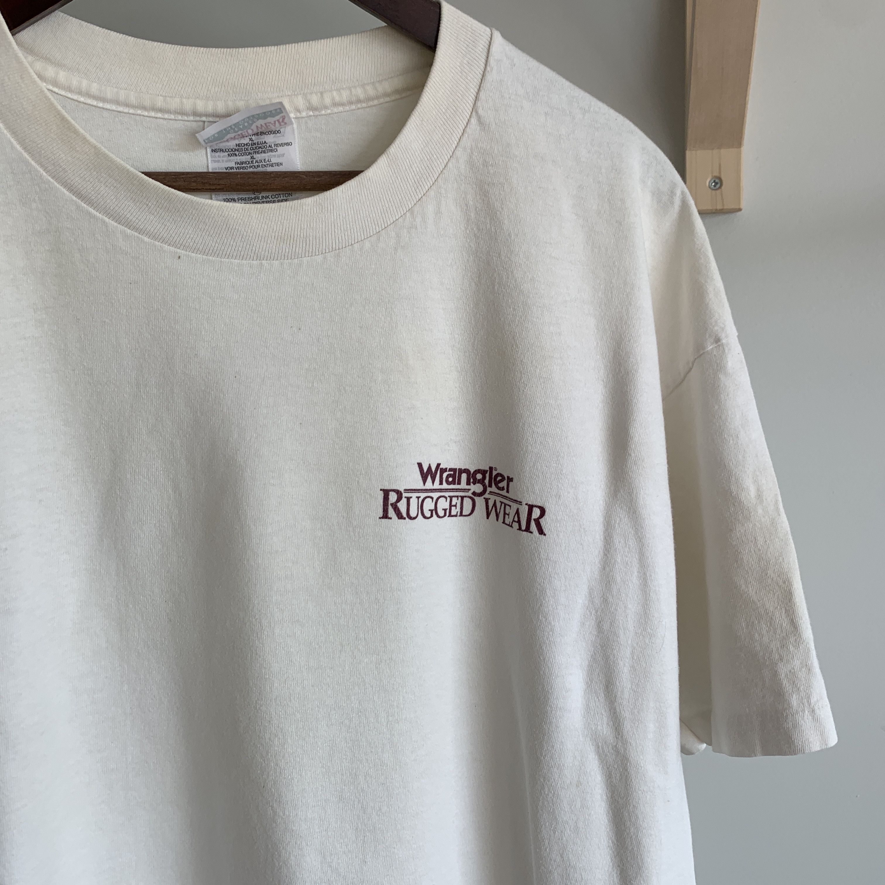 Vintage × Wrangler 90s Wrangler Rugged Wear Shirt Single Stitched Workwear Size US XL / EU 56 / 4 - 2 Thumbnail