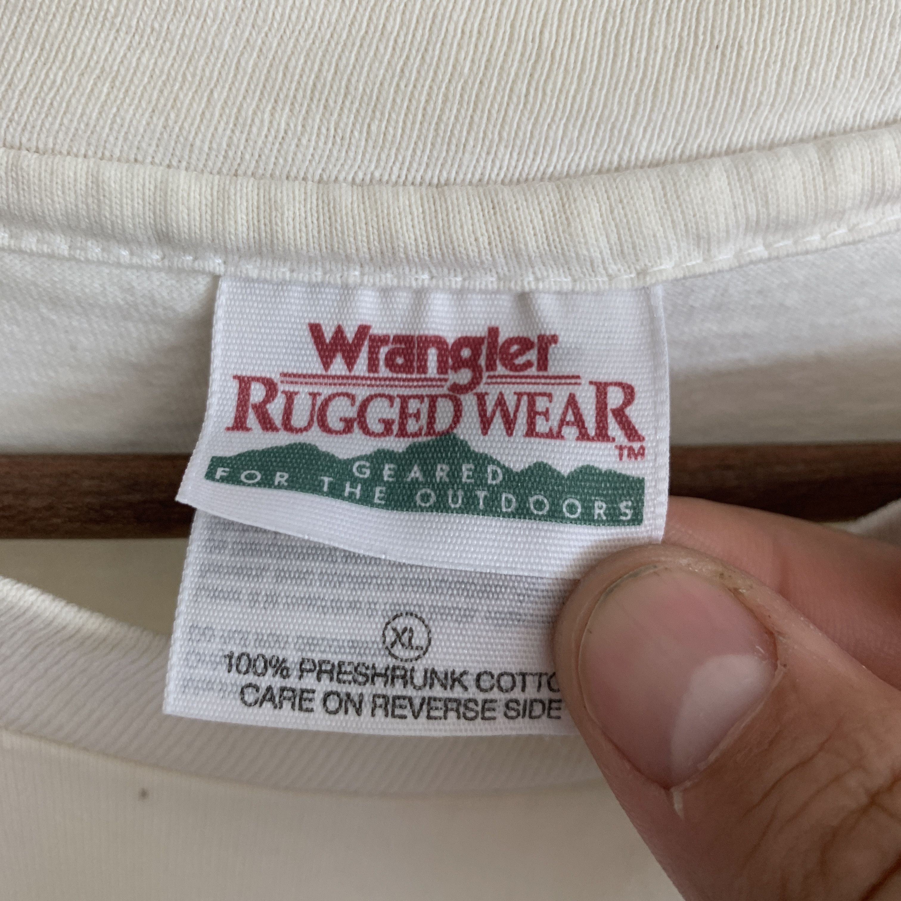 Vintage × Wrangler 90s Wrangler Rugged Wear Shirt Single Stitched Workwear Size US XL / EU 56 / 4 - 3 Thumbnail