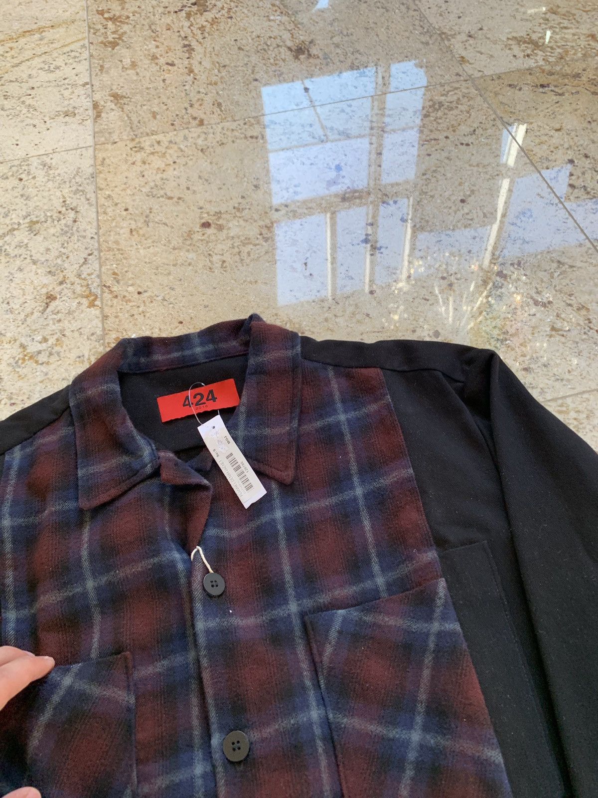 424 Zip Sleeve Flannel Denim Jacket Size US S / EU 44-46 / 1 - 10 Thumbnail
