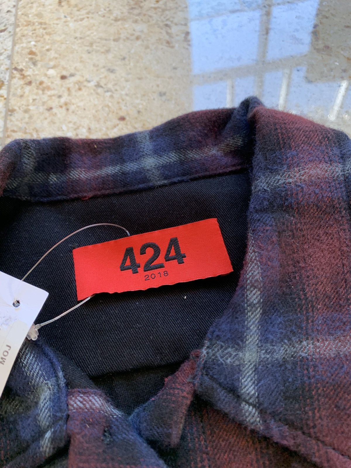 424 Zip Sleeve Flannel Denim Jacket Size US S / EU 44-46 / 1 - 17 Thumbnail