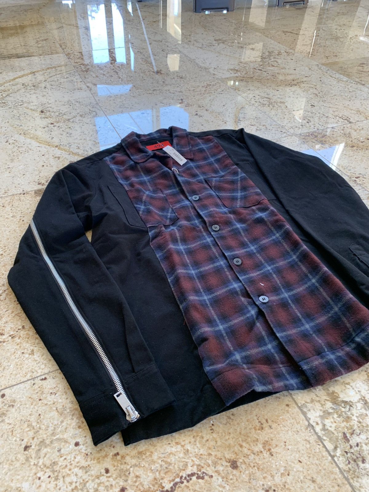 424 Zip Sleeve Flannel Denim Jacket Size US S / EU 44-46 / 1 - 8 Thumbnail