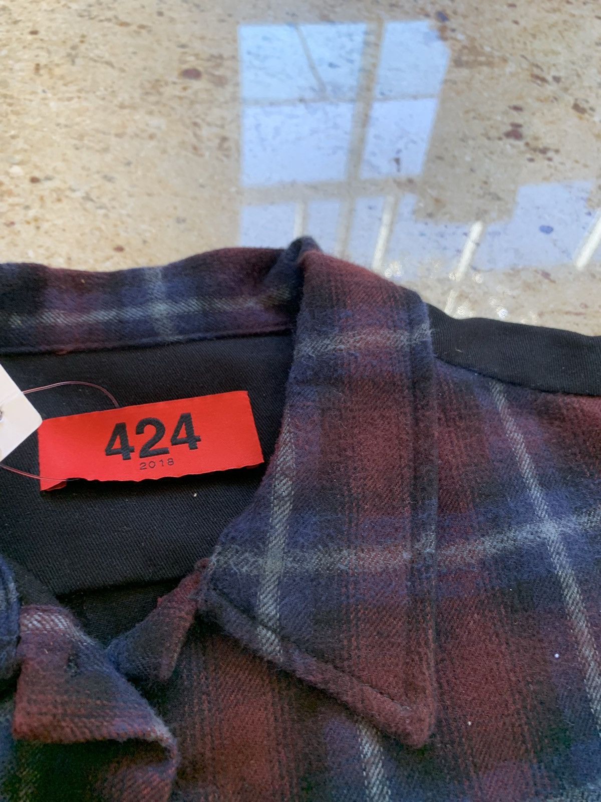 424 Zip Sleeve Flannel Denim Jacket Size US S / EU 44-46 / 1 - 13 Thumbnail