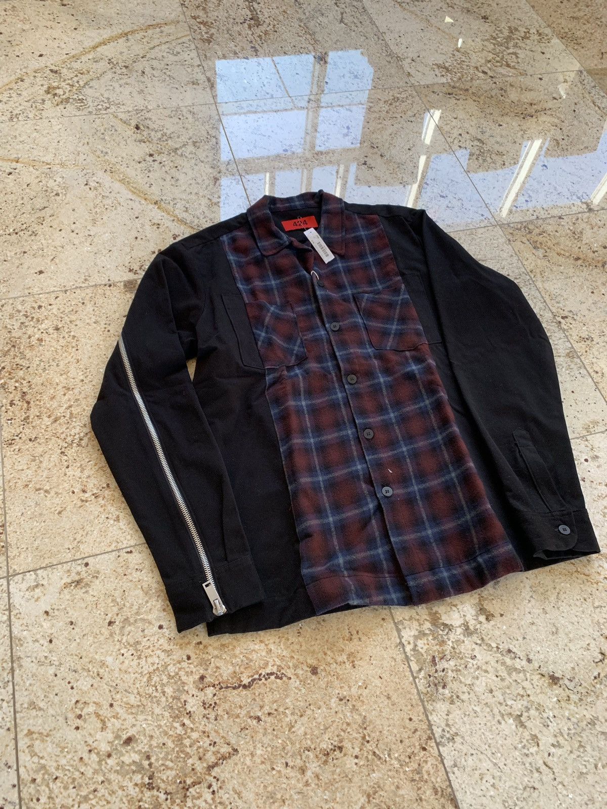 424 Zip Sleeve Flannel Denim Jacket Size US S / EU 44-46 / 1 - 3 Thumbnail