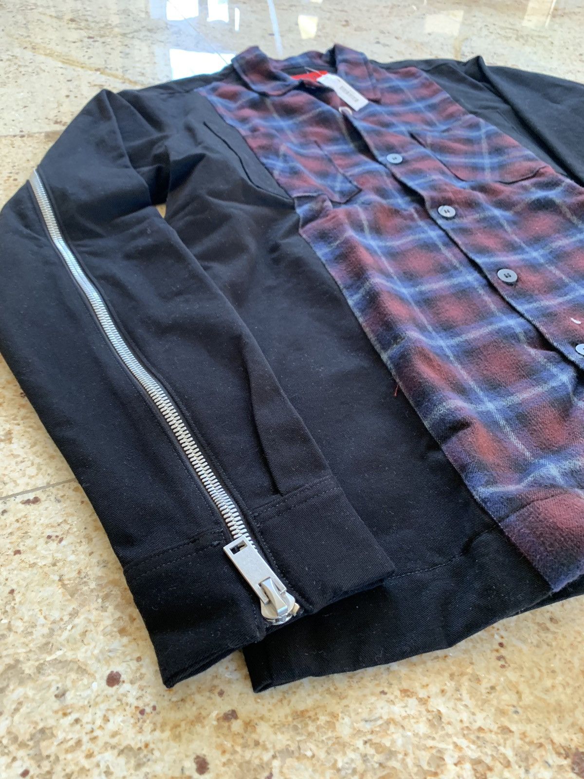 424 Zip Sleeve Flannel Denim Jacket Size US S / EU 44-46 / 1 - 9 Thumbnail