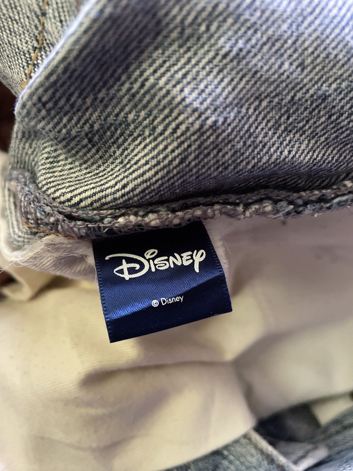 Rare Mickey Mouse Distressed Jeans Patchworks Flaire Cut