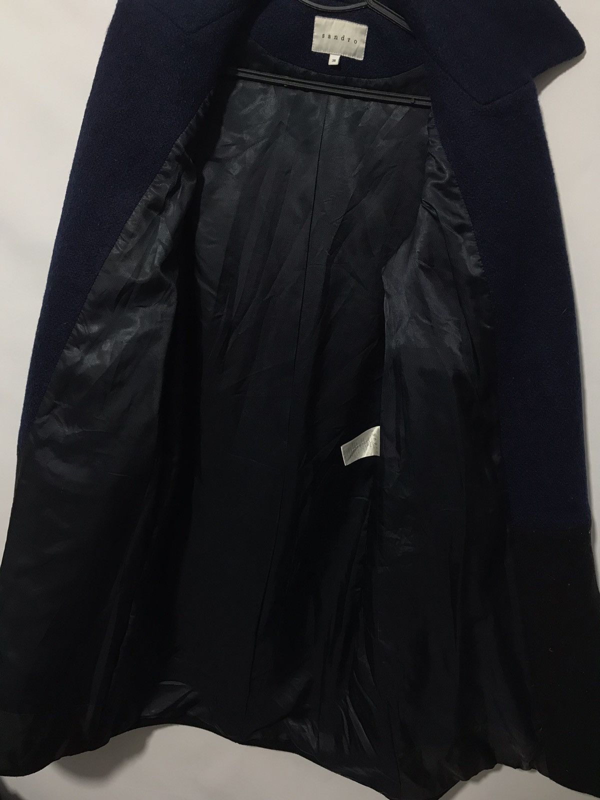 Sandro Sandro Paris Dark Navy Wool Coat Jacket Size M / US 6-8 / IT 42-44 - 7 Thumbnail