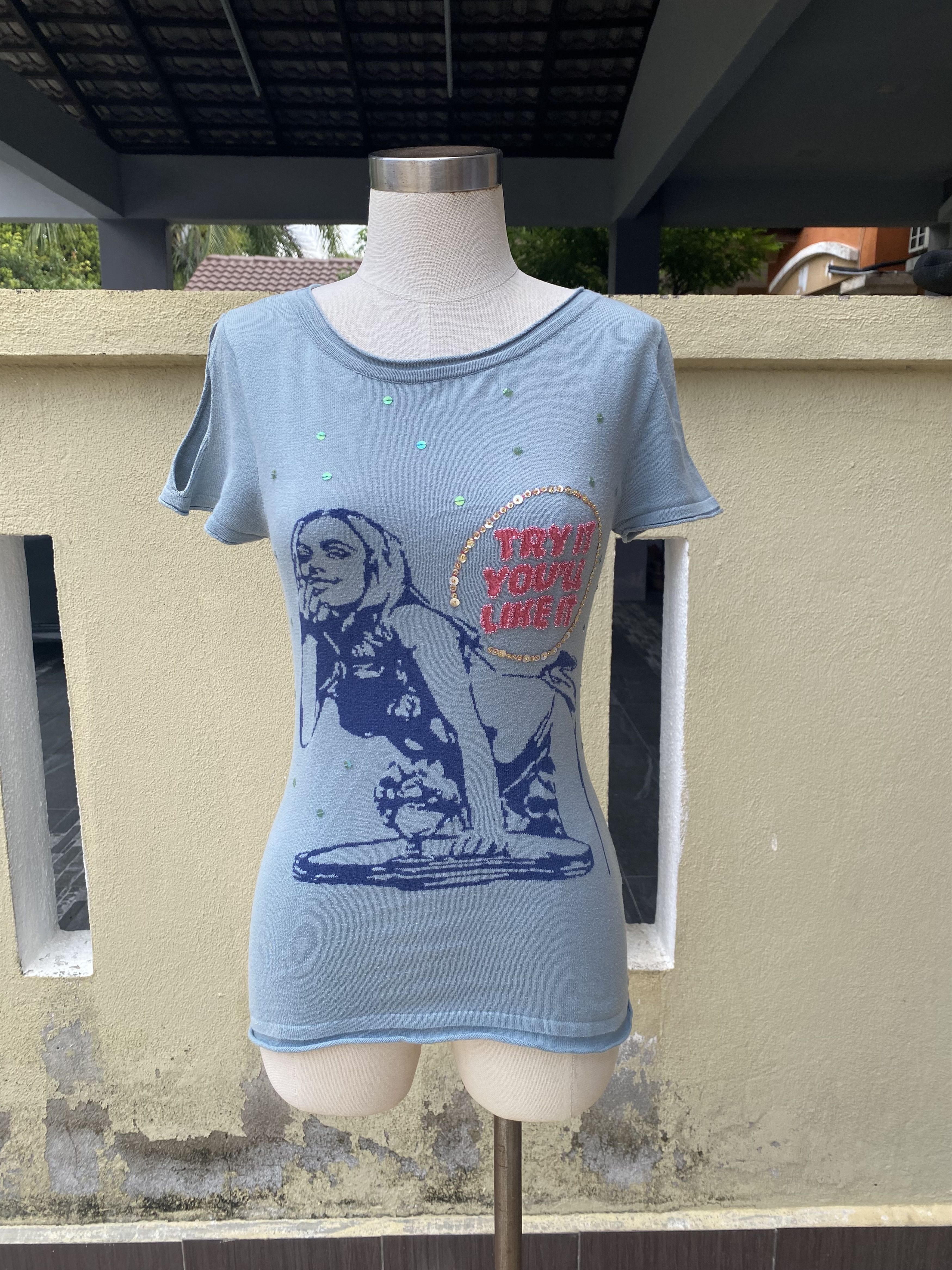 Hysteric Glamour vintage 90s blue top; open back Size M / US 6-8 / IT 42-44 - 1 Thumbnail