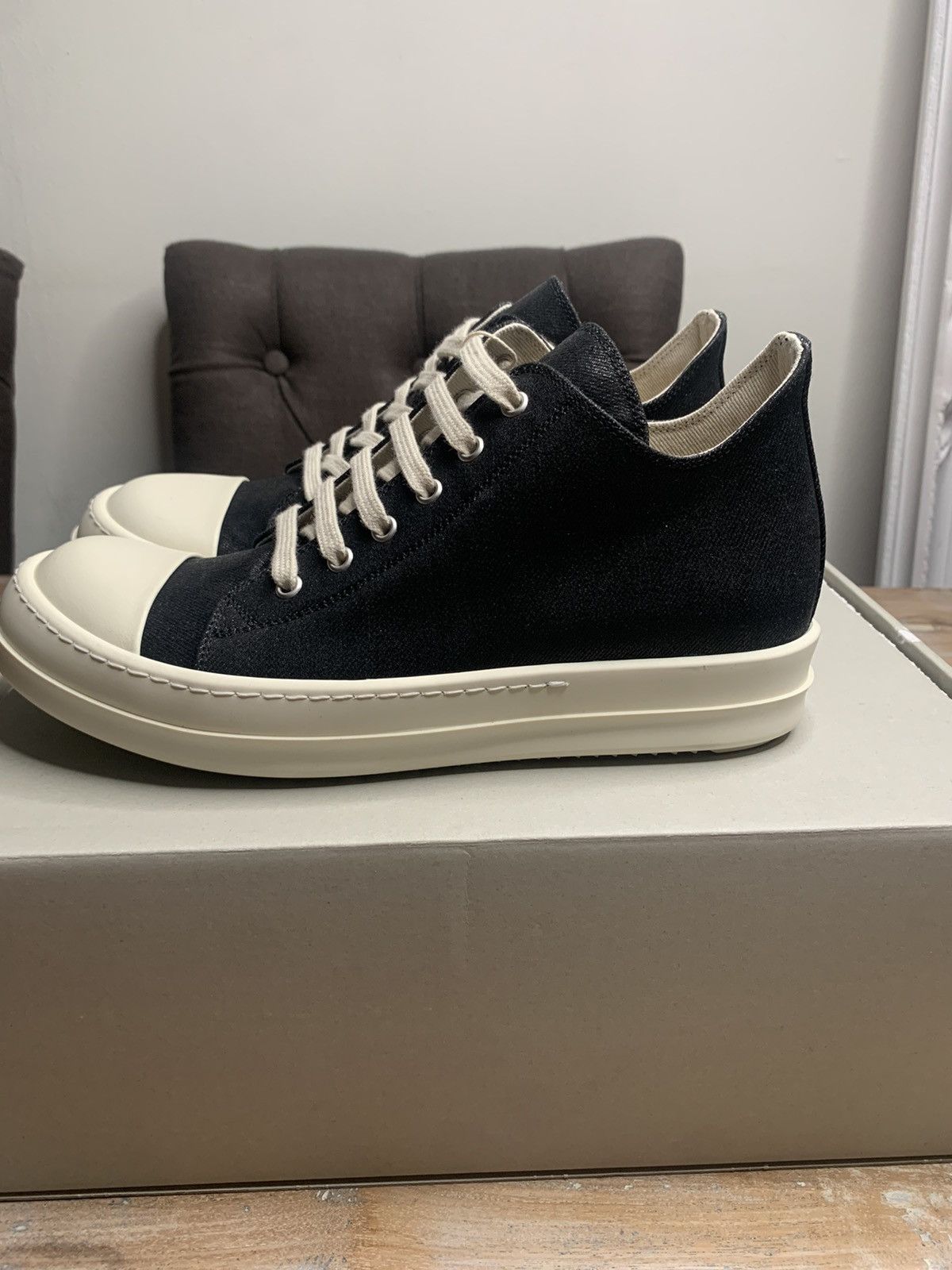 Rick Owens Drkshdw 1-1 super rare Ramones low top EU41 Size US 8 / EU 41 - 1 Thumbnail