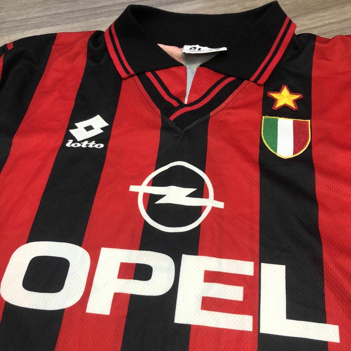 ウェア AC MILAN #18 BAGGIO 1995-97 AC Milan Home Name Number Set #18 Roberto BAGGIO Repro