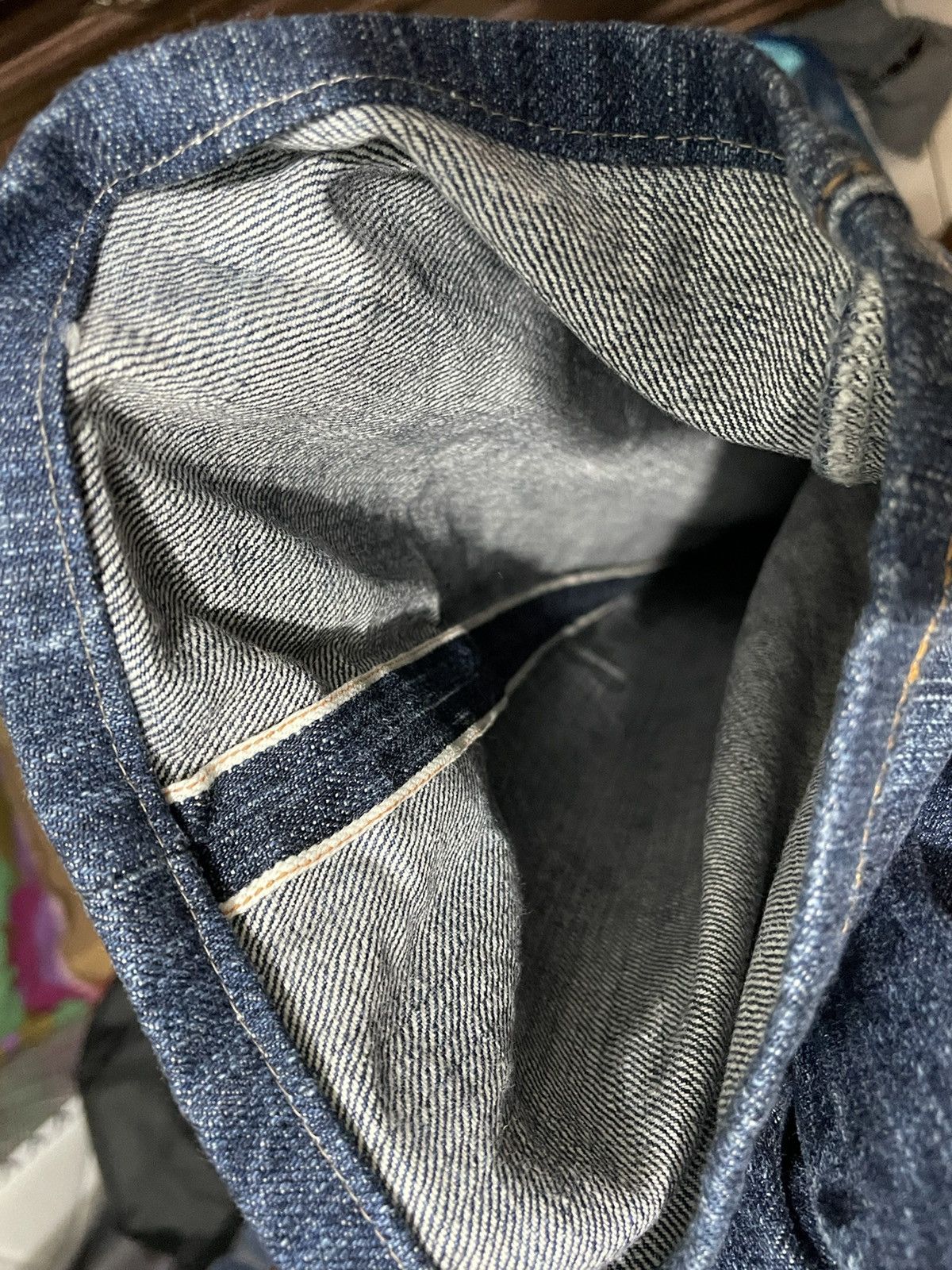Japanese Brand × Vintage Bartack Japanese Denim Selvage Distressed Look Size US 36 / EU 52 - 7 Thumbnail