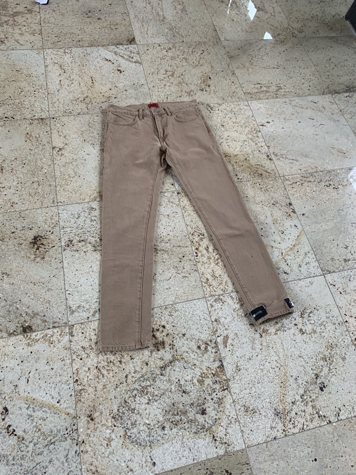 424 Single Zip Hem Denim in Camel Size US 31 - 8 Thumbnail