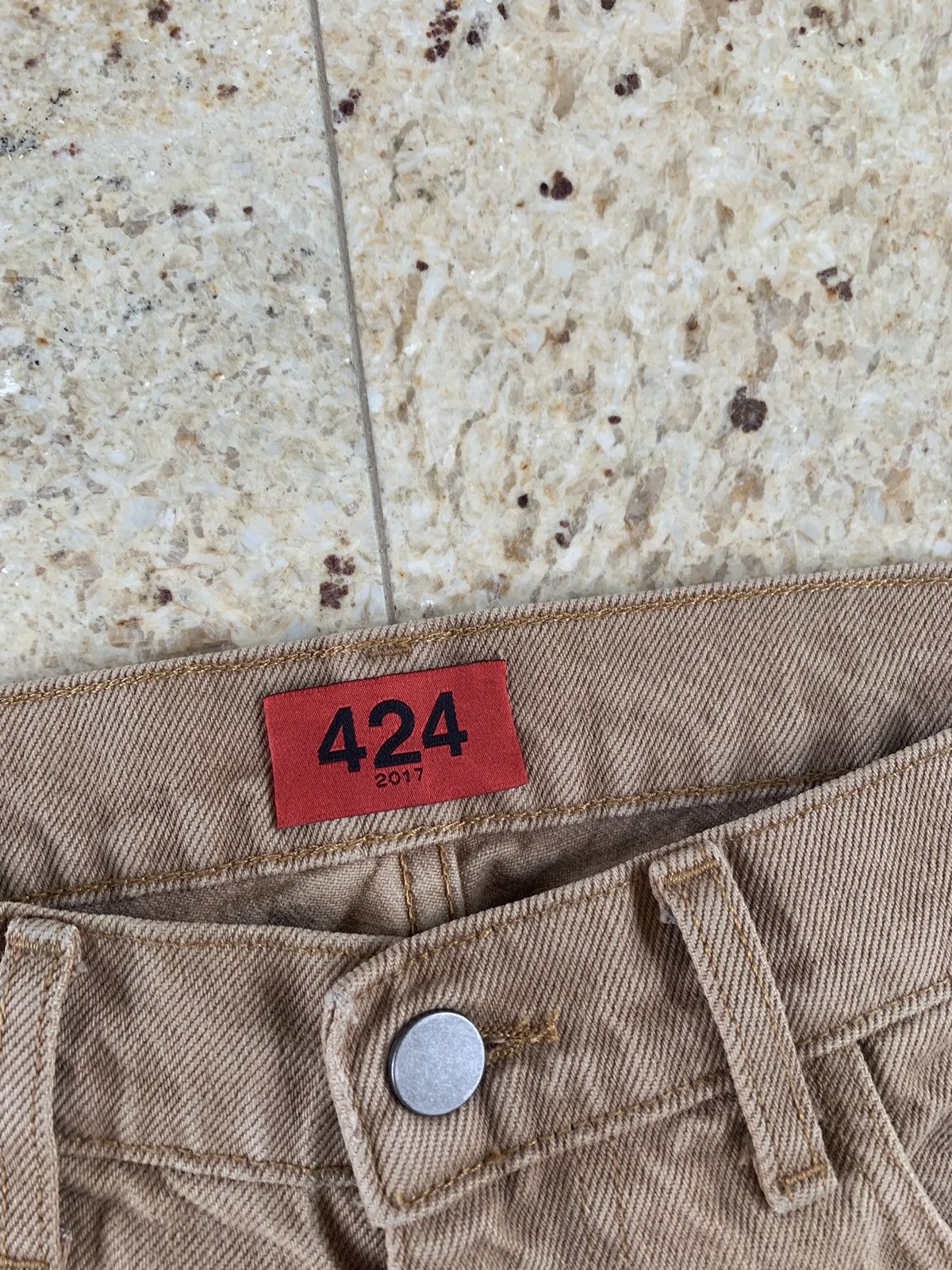 424 Single Zip Hem Denim in Camel Size US 31 - 10 Thumbnail