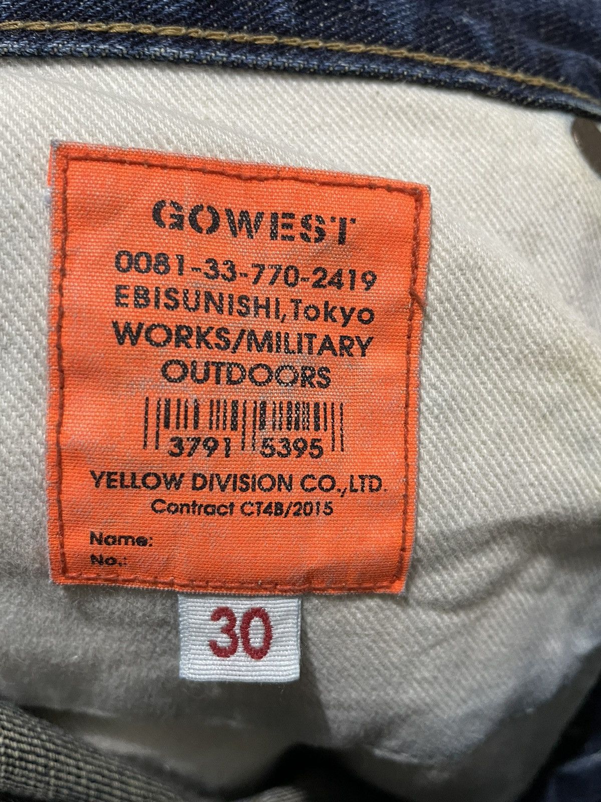 Vintage Go West Japanese Selvage like 14oz Denim Jeans Size US 31 - 6 Thumbnail