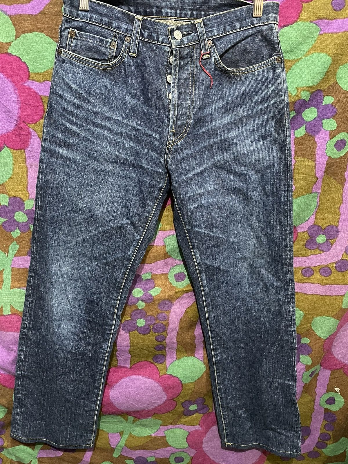 image of Vintage Go West Japanese Selvage Like 14Oz Denim Jeans in Blue, Men's (Size 31)