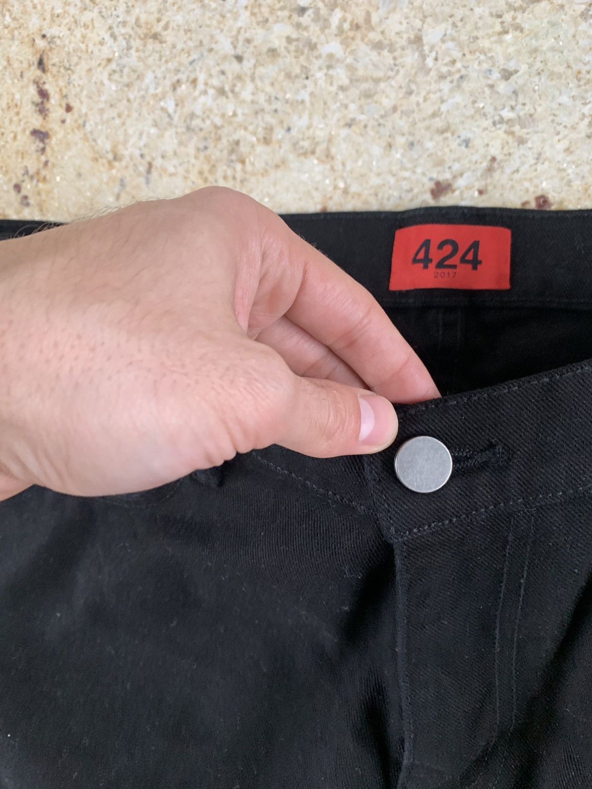 424 Single Zip Hem Denim in Black Size US 33 - 8 Thumbnail